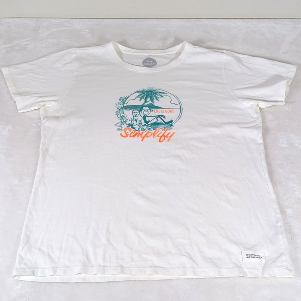 - Life is Good Simplify shirt NWOT L